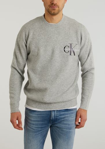 Calvin Klein Two Tone Monogram Logo Sweater