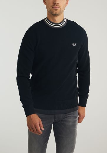 Fred Perry Striped Neck Jumper