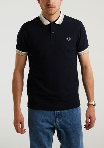 Fred Perry Striped Collar Polo