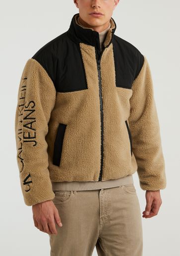 Calvin Klein Sherpa Stand Collar