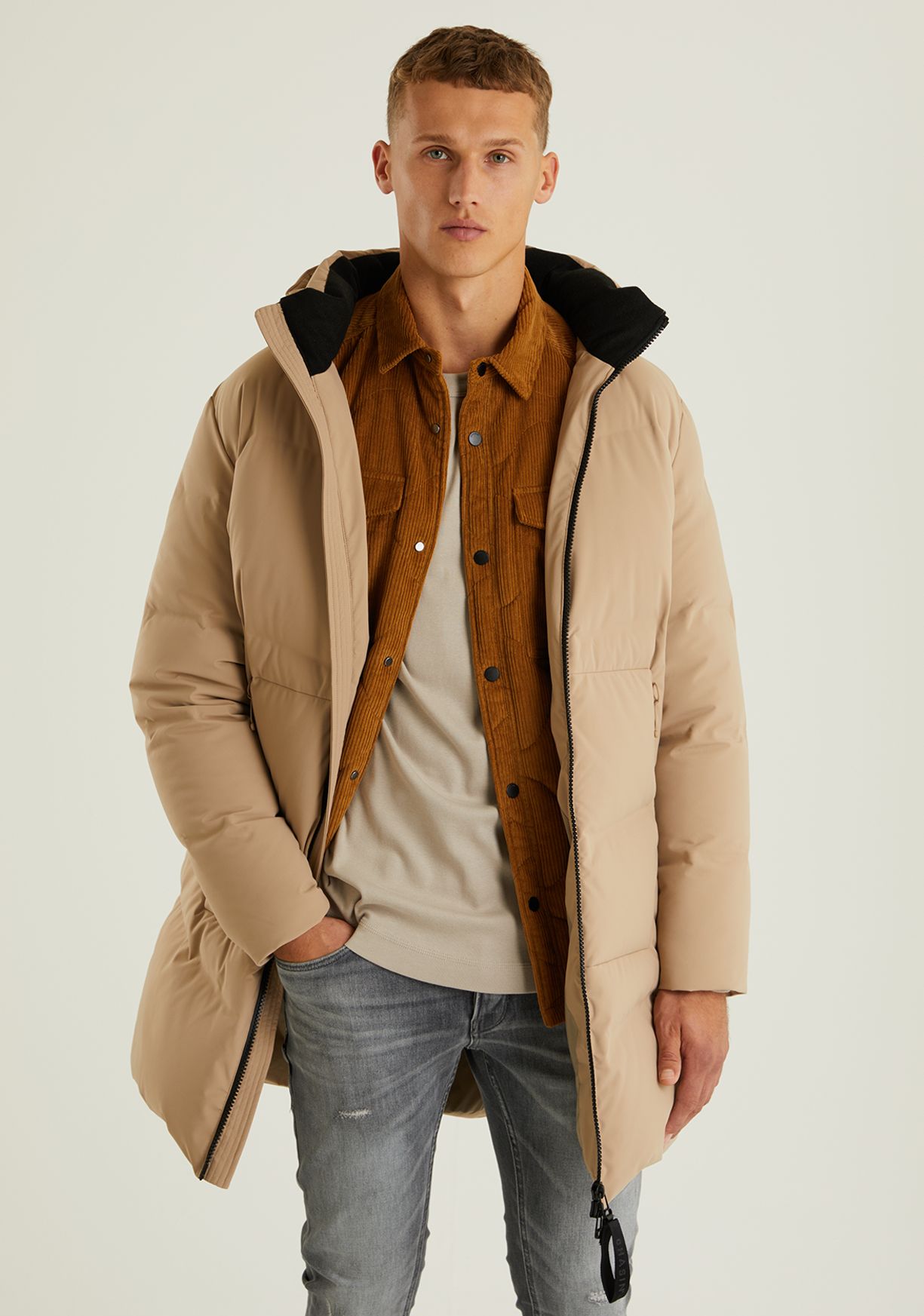 Workwear Jacket with Weathered Flocking in WEATHERED TAN