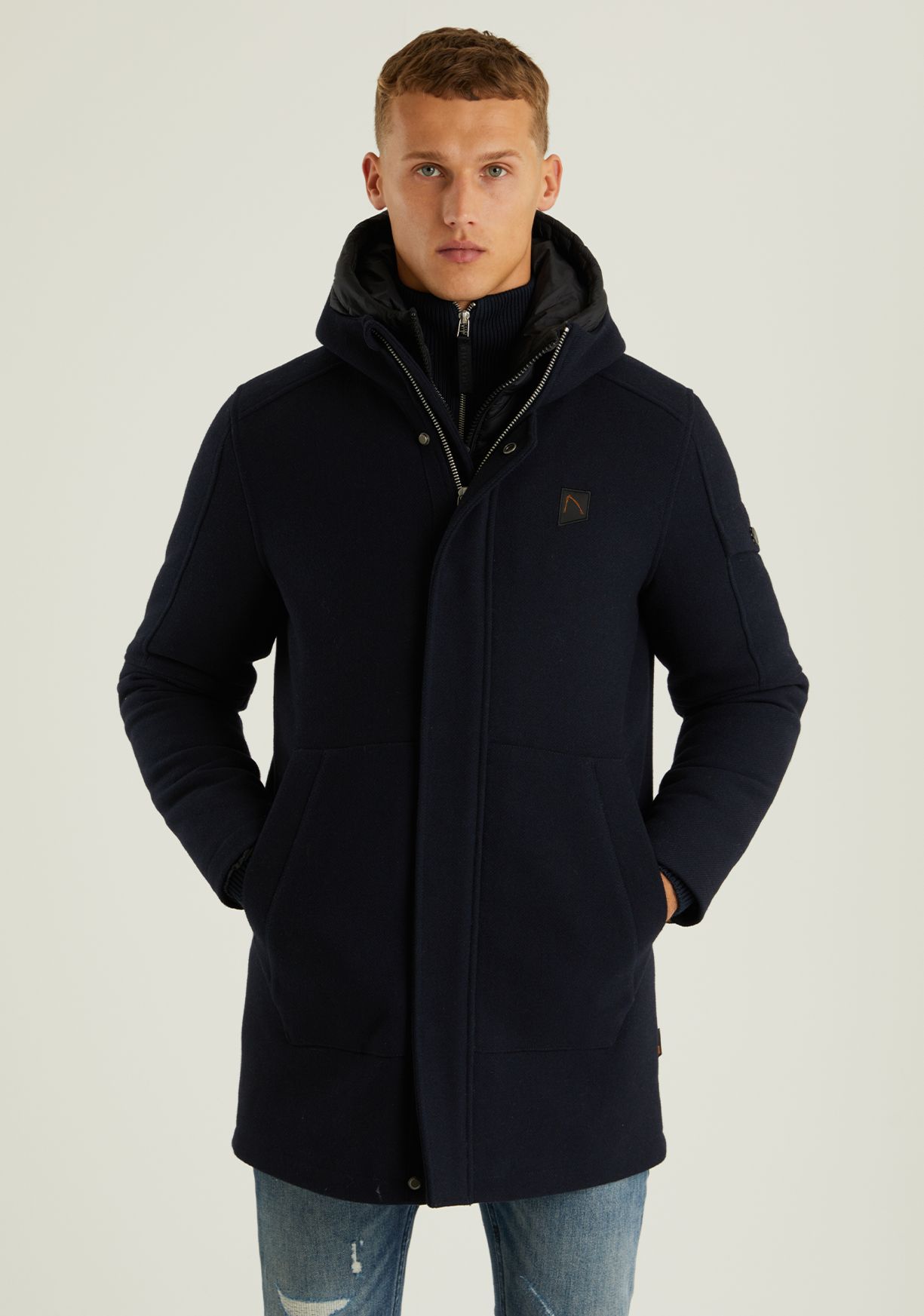 Wool parka sales coat